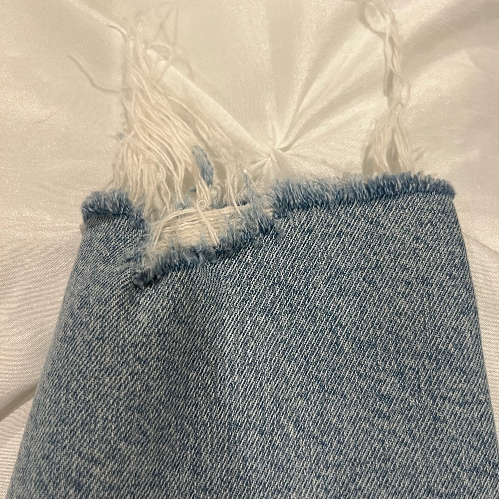 AGOLDE Riley Crop Blue High Rise Jeans Size 23 - Picture 7 of 9